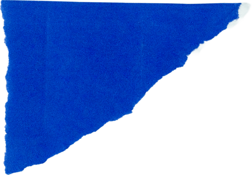 blue Hand Torn Paper Border for DIY Crafts and Journaling, premium isolated PNG

