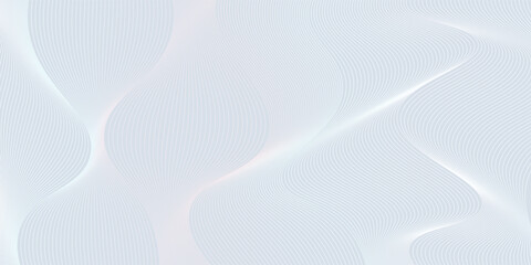 Abstract background with white holographic line pattern in luxury pastel colors. Premium horizontal vector design template for business banner, prestigious voucher, wedding invitation.