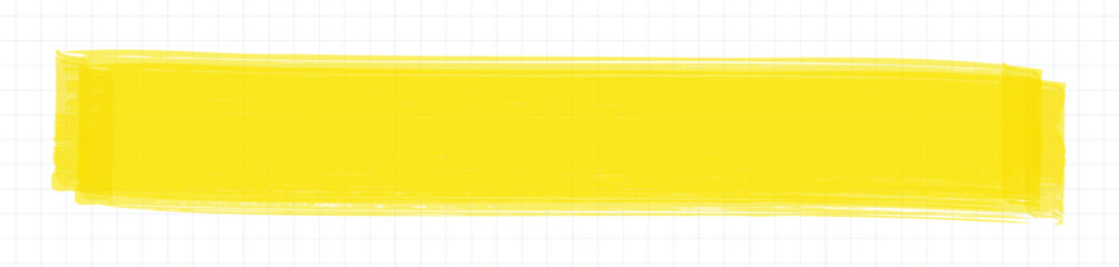 Hand Drawn Yellow Highlighter Marker Stroke, Brush Pen Underline, Vector Text Highlight Stripe