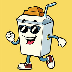 Cartoon robot chef character with a coffee cup icon