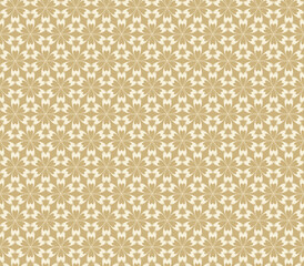 Geometric Sakura Japanese Minimal Pattern – Seamless Floral Tile in Gold & Beige