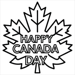 Happy Canada Day Maple Leaf Vector Celebrate Canada Day with this bold maple leaf design. Perfect for festive banners, posters, and digital content. High-quality, scalable, and easy to customize