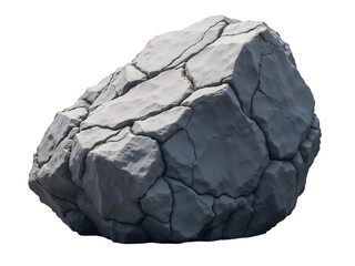 Obraz premium Gray textured 3D rock with rugged surface, perfect for natural environment or terrain assets. Generative AI