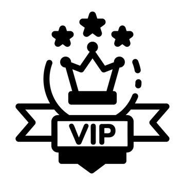 recommend clip art: An outline style icon of exclusive casino vip badge
                    
                    