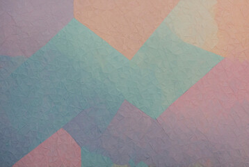 Abstract Pastel Triangles Dissecting Dark Void Space