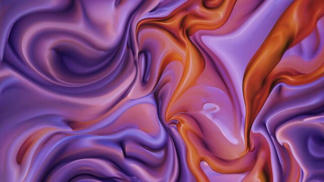 Abstract swirling patterns in vibrant purple and orange colors  