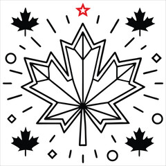 Elegant Maple Leaf Silhouette Vector High-Quality Design for Nature-Inspired Projects