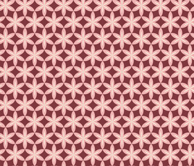 Red Pink Japanese Sakura Geometric Seamless Pattern – Floral Style