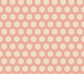 Soft Pink Japanese Geometric Sakura Seamless Pattern