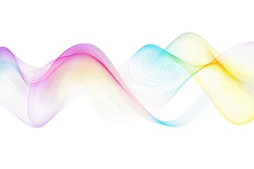 Multicolored flowing lines create a mesmerizing waveform pattern against the clean transparent background