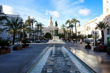 Plaza De San Juan de Dios in Cadice in Andalusia