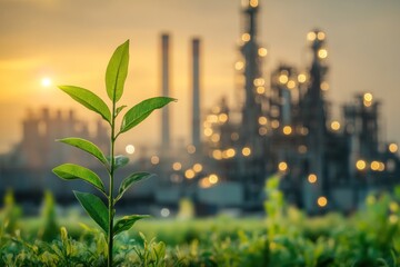Sunrise Sapling: Industrial Harmony