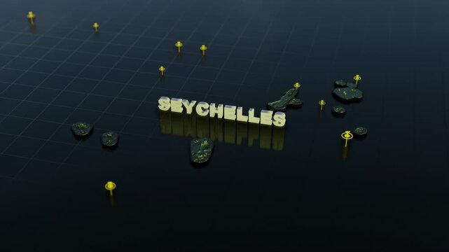 Seychelles 3D Map With Animation