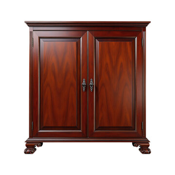 Classic wooden cabinet with two doors.