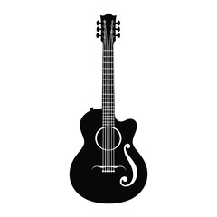 Guitar minimalist silhouette design