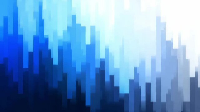 Blue pixelated digital background with vertical gradient and abstract pixel shapes creating effect