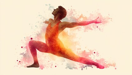 This watercolor poster illustration is for International Yoga Day. High quality