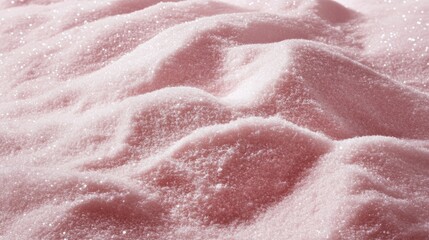 Soft Pink Snowy Landscape with Shimmering Sparkles and Curves