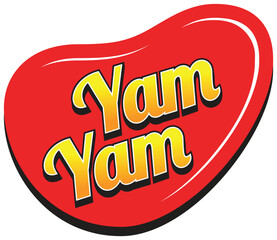 Yam Yam Retro Logo &ndash; Vibrant Sweet Treat Brand Vector for Dessert and Candy Shops