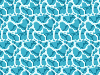 Blue water Ripple Background, Texture, Wallpaper. Summer Sea Poster Template.  Hot Shinny Turquoise Rippled Pool Water. Abstract.