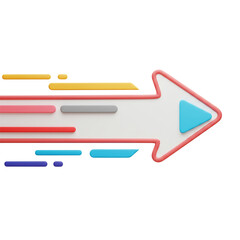 Vivid direction emblem with streamlined speed elements conveying momentum forward indicating navigation or strategic advancement in dynamic growth