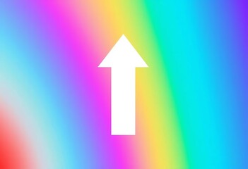 Abstract gradient arrow pointing upward, symbolizing growth and increase,  investment,  rising graph