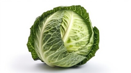Fototapeta premium Single head of green cabbage
