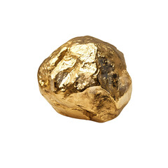 Naklejka premium Gilded Boulder isolated on transparent background