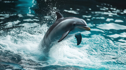 Obraz premium dolphin jumping out of water