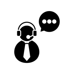 Icon a customer service, isolated against a clean background.