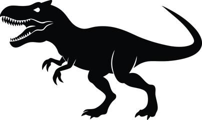trex tyrannosaurus dinosaur silhouette vector