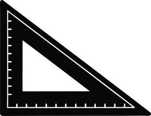 triangle ruler geometry vector icon