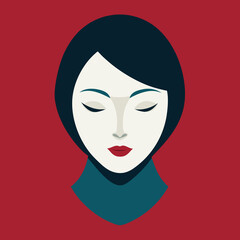 Face Mask and Cucumber Eye Patches on Relaxed Face Icon