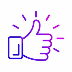 Obraz premium Thumbs Up Positive Feedback Icon