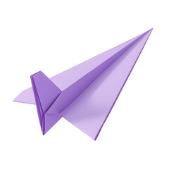 Lilac Paper Airplane Ready to Fly