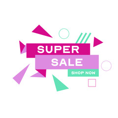 super sale shop now design background