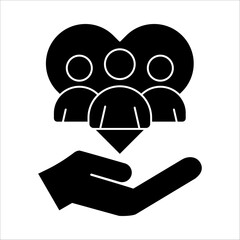 Social Care Solid Black Icon