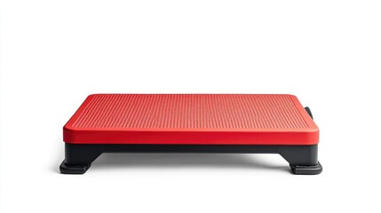 Bright Red Exercise Step Platform for Home Fitness Activities