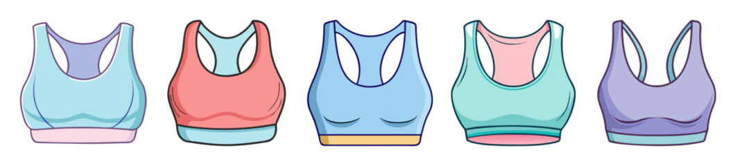sports bra icon, sports bra line art - simple line art of sports bra, perfect for sports bra logos and icons