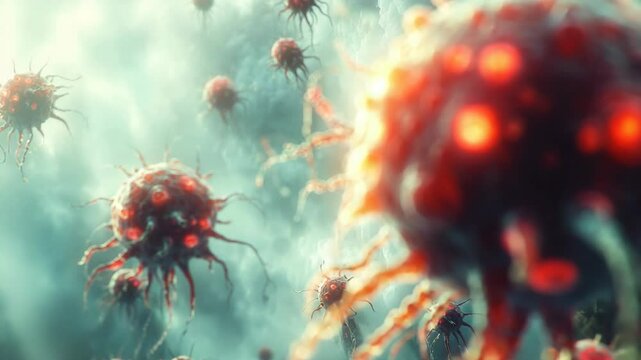Cinematic shot of micro cosmos