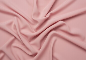 Pink silk fabric background, draping naturally with soft shadows, for textiles