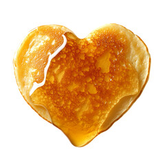 HeartShaped Pancake with Syrup isolated on transparent background