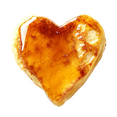 HeartShaped Pancake with Syrup isolated on transparent background