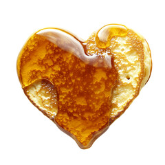 HeartShaped Pancake with Syrup isolated on transparent background
