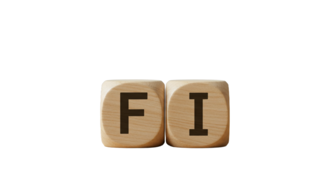 Two blocks showing the letters FI