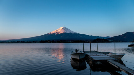 mt fuji and lake