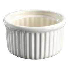 Elegant White Porcelain Ramekin for Baking and Serving