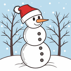 snowman in the forest