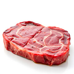  Fresh Prime Beef Steak on White Background