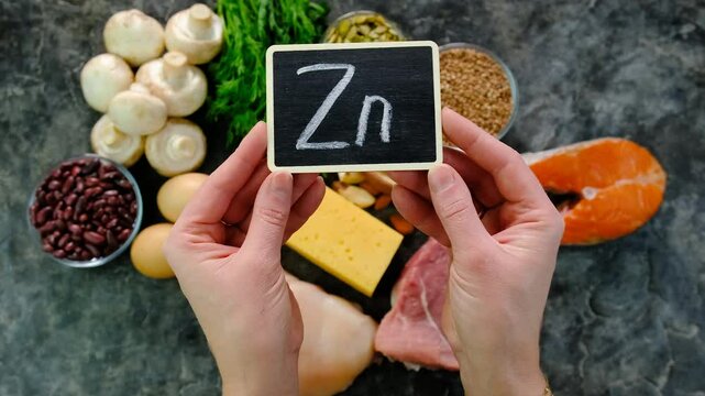 Foods contain zinc food. Selective focus.